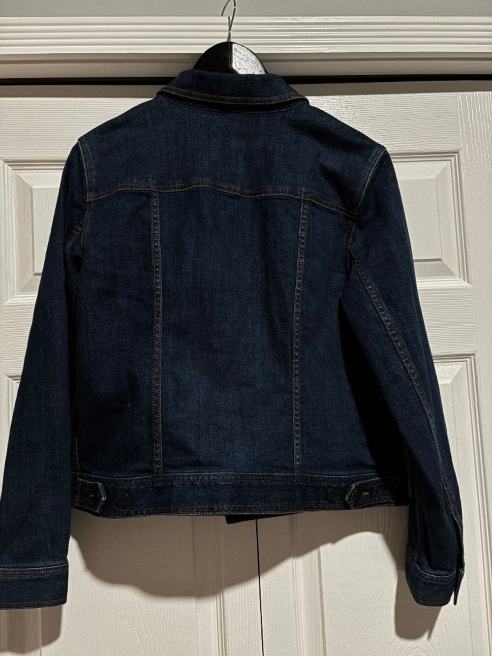 Talbots Ruffle-front Stretch Denim Jacket Size Large - Picture 2 of 5